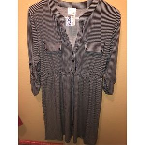 Striped maternity dress